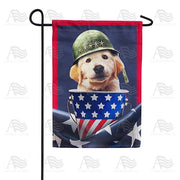 Patriotic Labrador Pride Garden Flag