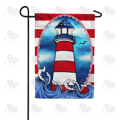 American Lighthouse Garden Flag