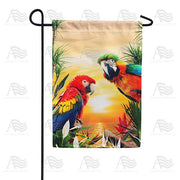 Tropical Sunset Garden Flag