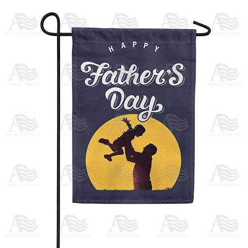 Safe In Dad's Arms Garden Flag