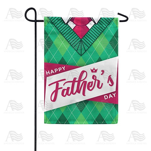 Dad's Green Cardigan Garden Flag