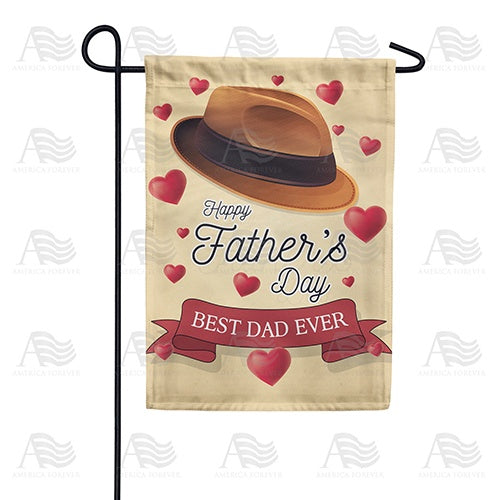 Fedora And Hearts Garden Flag