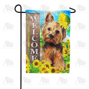 Silky Terrier Welcome Garden Flag