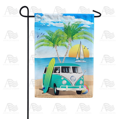 Peace At The Beach Garden Flag