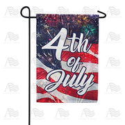4th Of July Fireworks Garden Flag