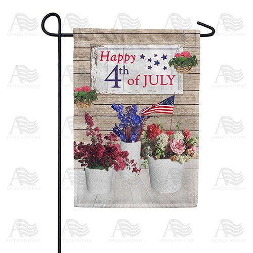 America Forever Happy 4th Of July Garden Flag