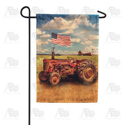 Old American Tractor Garden Flag