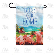 Bless Our Home - Piglets Garden Flag