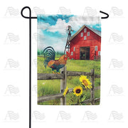 Morning at the Barn Garden Flag