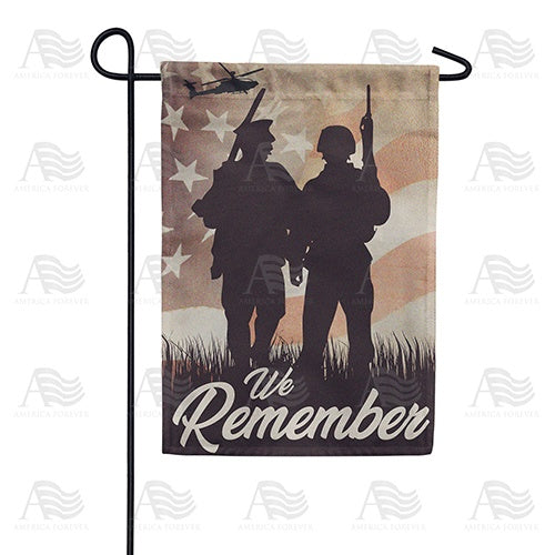 Remember Our Military Garden Flag