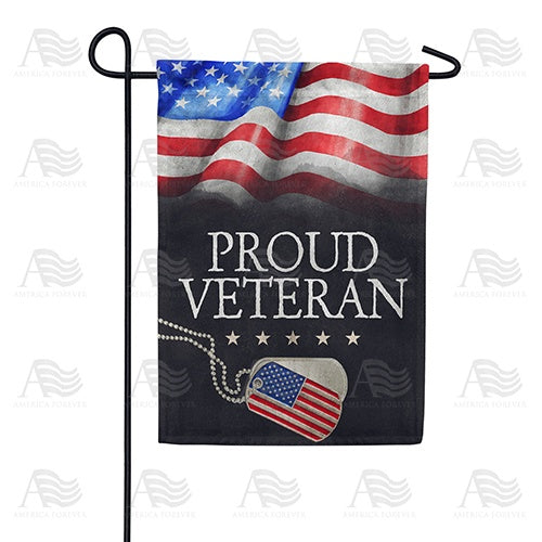 Proud Veteran Garden Flag