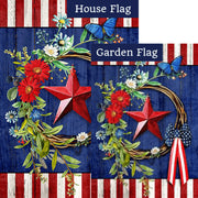 True Blue Patriotic Wreath Flags Bundle (Set of 2)