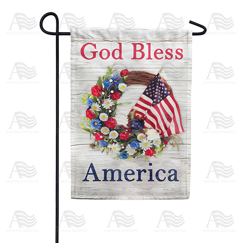 American Prayer Wreath Garden Flag