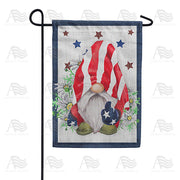 Flag Draped Gnome Garden Flag
