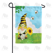 Let it Bee Gnome Garden Flag