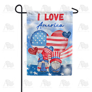 America Loving Gnomes Garden Flag