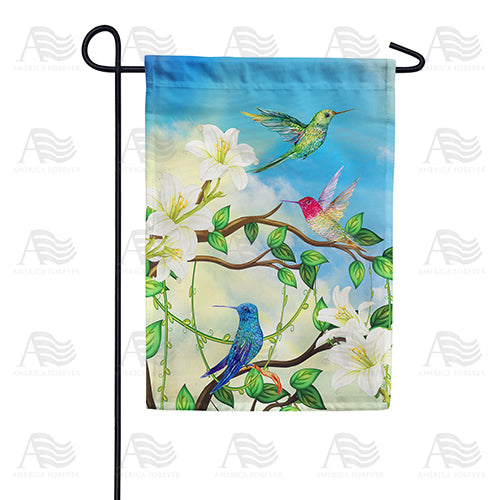 Hummingbird Trio Garden Flag