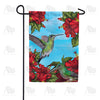 Green Hummingbirds Garden Flag