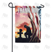 America Thanks Her Soldiers Garden Flag
