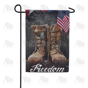 Freedom Combat Boots Garden Flag