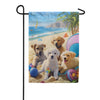 Beach Puppies Garden Flag
