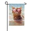 Water Loving Cat Garden Flag