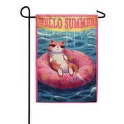 Cat Napping In Float Garden Flag