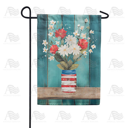 Red & White Bouquet By Blue Barn Garden Flag