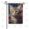 Patriotic Tabby Garden Flag