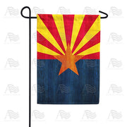 Arizona State Wood-Style Garden Flag