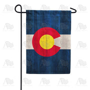 Colorado State Wood-Style Garden Flag