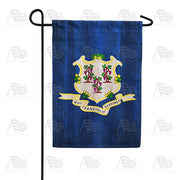 Connecticut State Wood-Style Garden Flag
