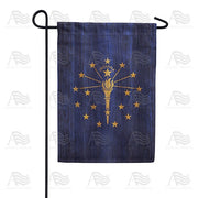 Indiana State Wood-Style Garden Flag