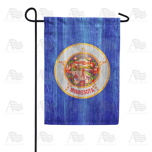 Minnesota State Wood-Style Garden Flag