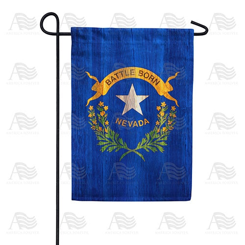Nevada State Wood-Style Garden Flag