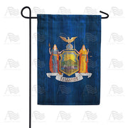 New York State Wood-Style Garden Flag