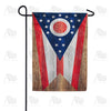 Ohio State Wood-Style Garden Flag