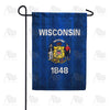 Wisconsin State Wood-Style Garden Flag
