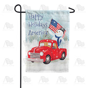 Happy Holidays America Garden Flag