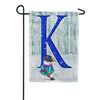 Just Keep Shovelin' Monogram K Garden Flag