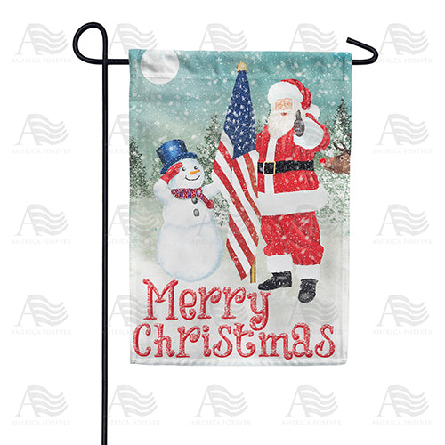 Merry Christmas USA Garden Flag