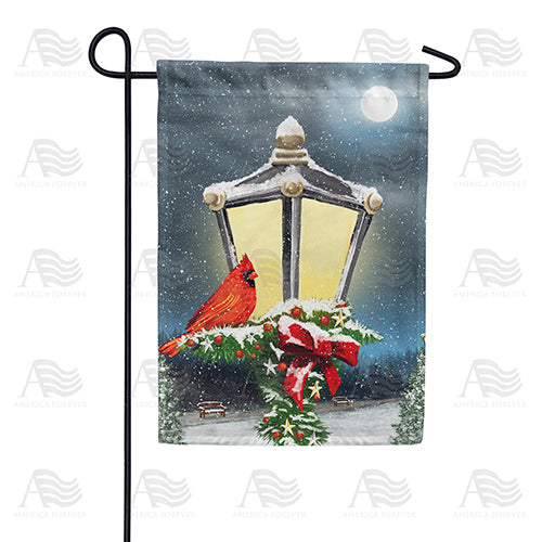 Winter Lamp Warmth Garden Flag