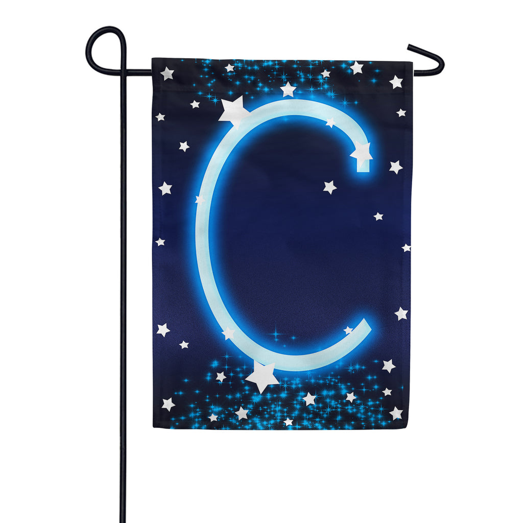New Year Startlight - Monogram C Garden Flag