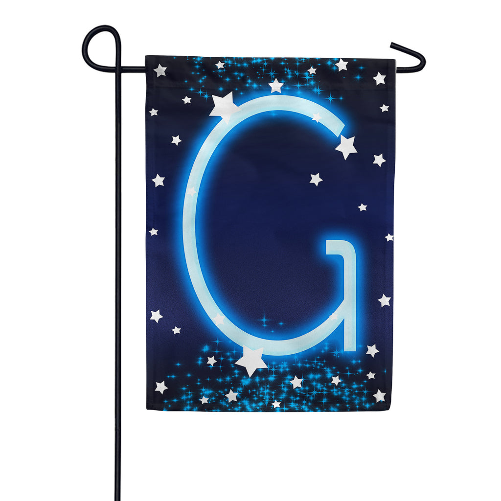 New Year Startlight - Monogram G Garden Flag