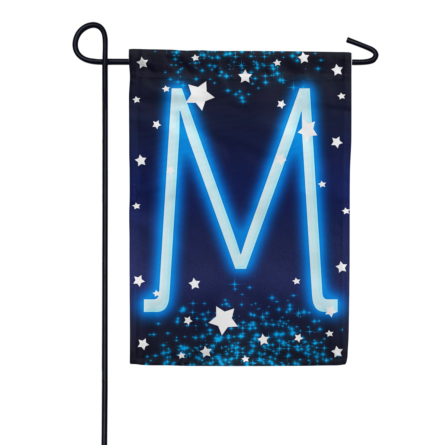 New Year Startlight - Monogram M Garden Flag