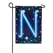New Year Startlight - Monogram N Garden Flag