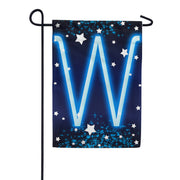 New Year Startlight - Monogram W Garden Flag