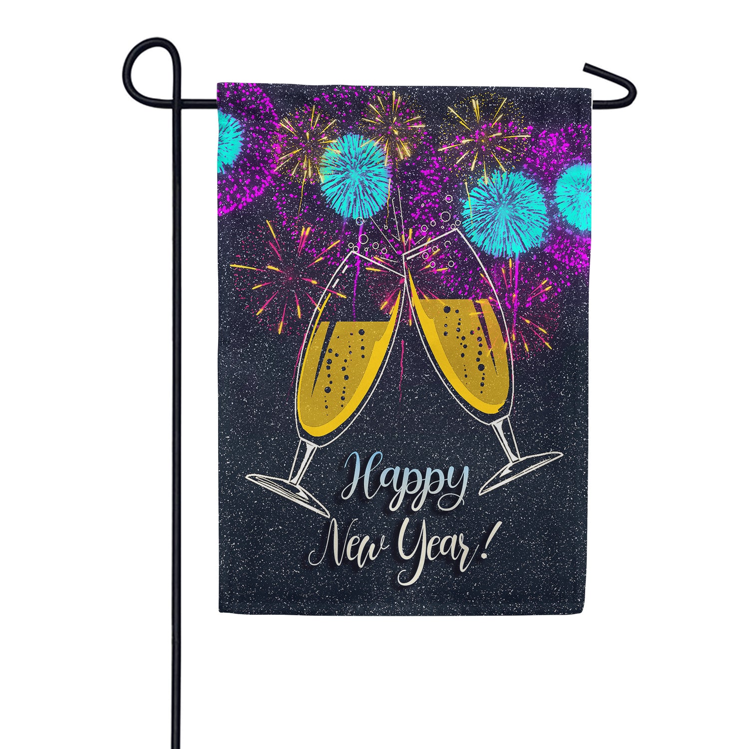 New Year Cheers Garden Flag