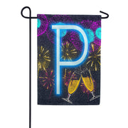 New Year Cheers - Monogram P Garden Flag