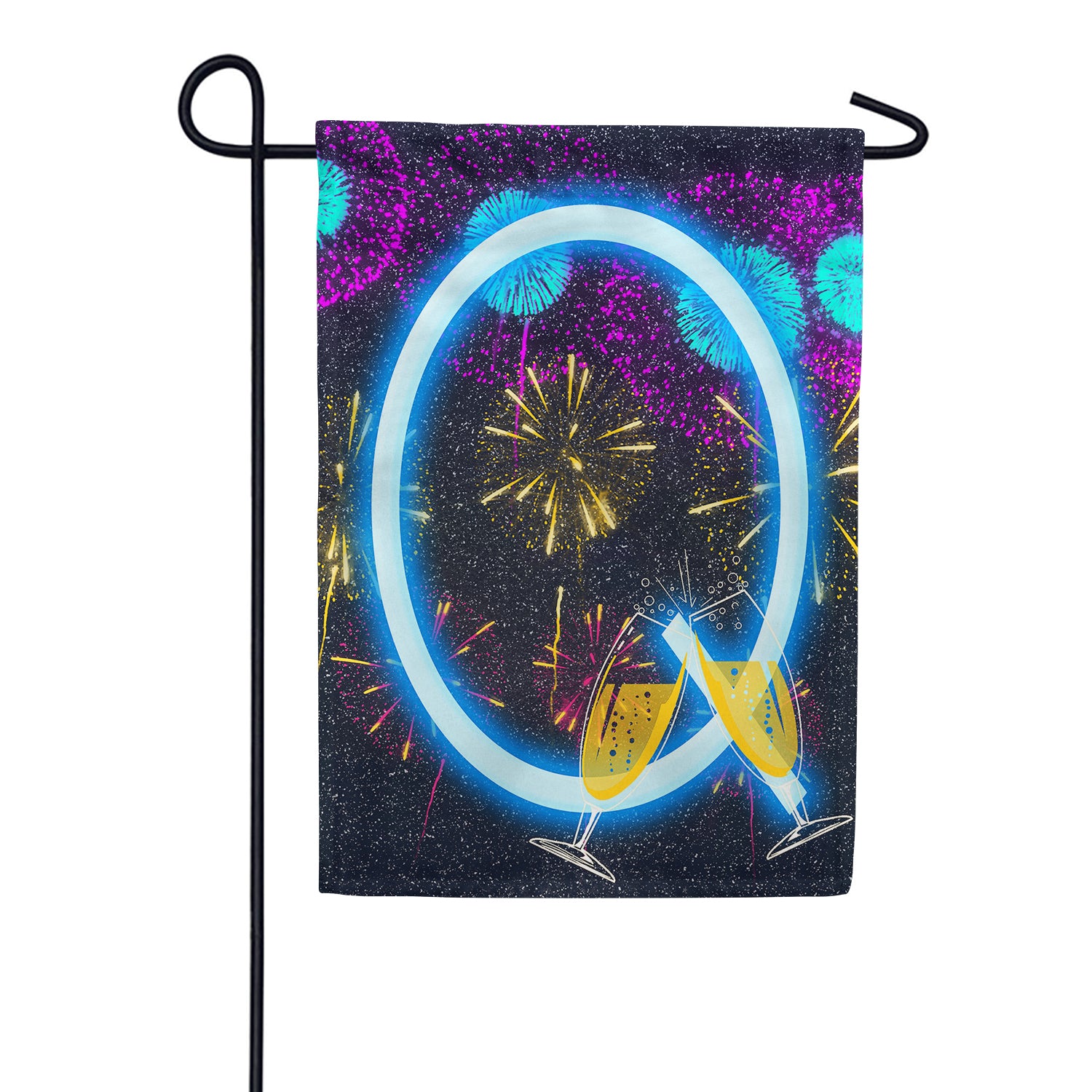 New Year Cheers - Monogram Q Garden Flag
